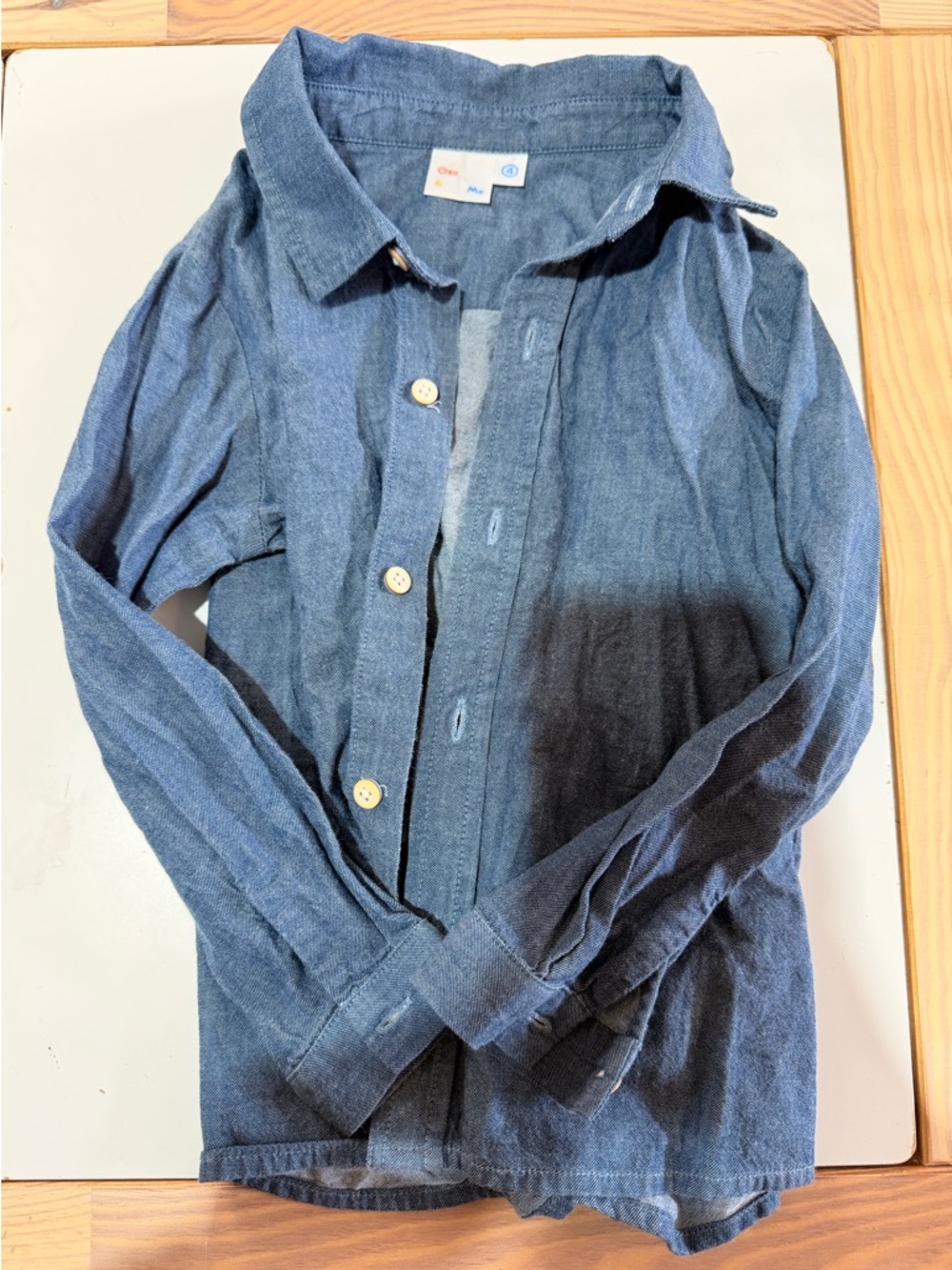 Oso & Me Denim Button-Up Shirt